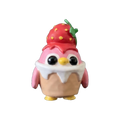 adopt me strawberry penguin keychain