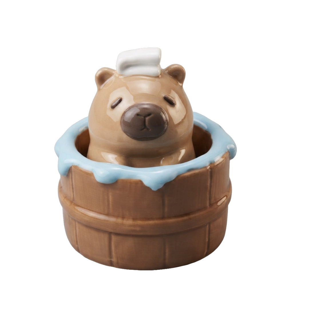 soaking capybara
