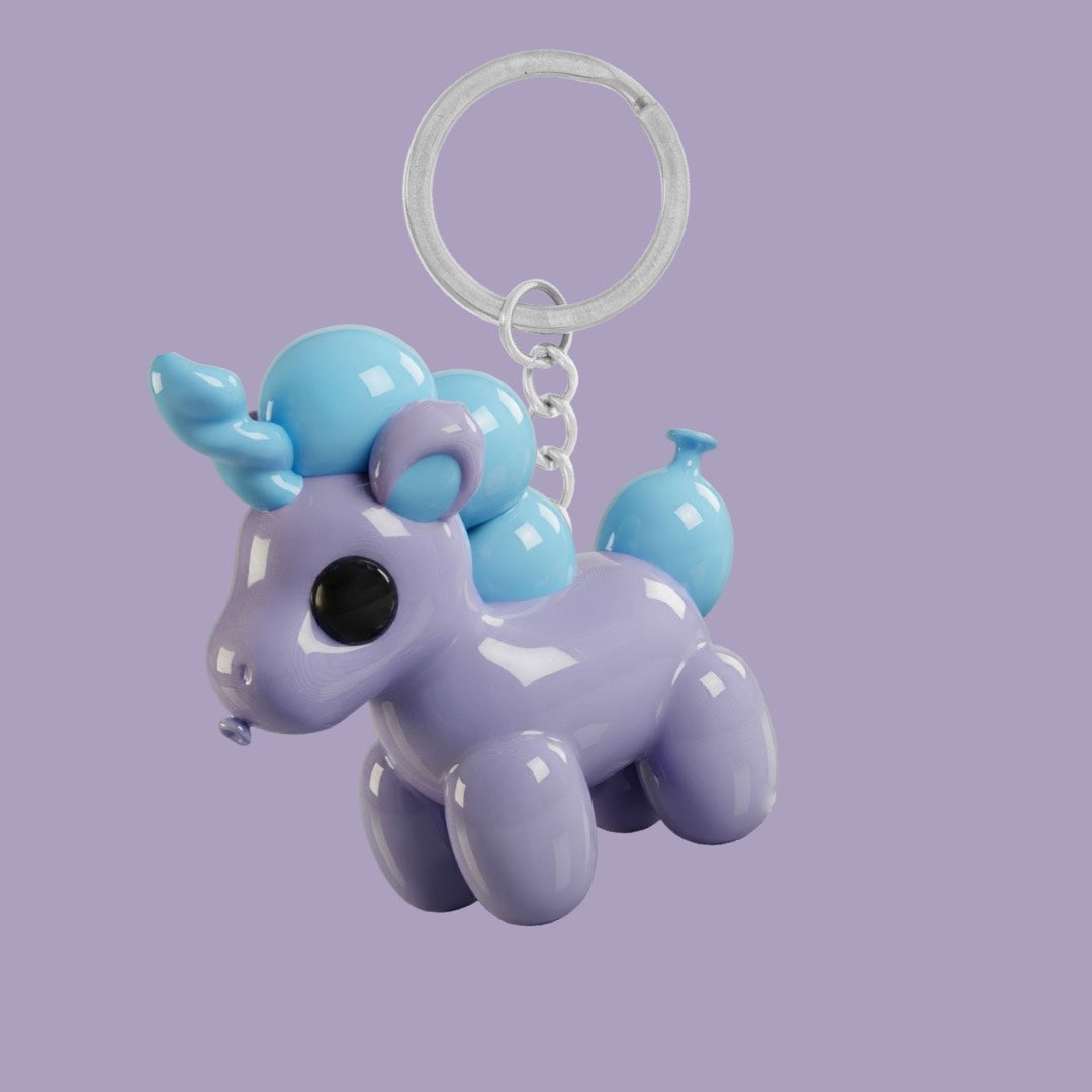 adopt me balloon unicorn keychain